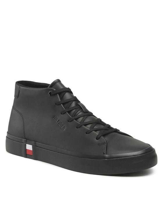 Tommy Hilfiger Tommy Hilfiger Sneakersy Modern Vulc Hi Corporate Lea FM0FM04352 Černá