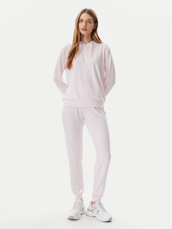 Guess Guess Medžiaginės kelnės O5GB05 KCQP2 Rožinė Regular Fit