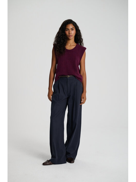 Le Songe Le Songe Kamizelka VEST TESSA Bordowy Basic Fit