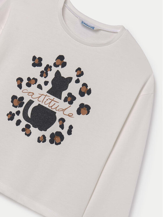 Mayoral Mayoral Bluse 7014 Écru Regular Fit