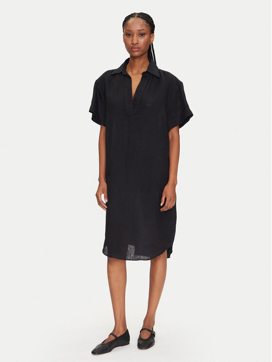 Gant Letné šaty 4503433 Čierna Relaxed Fit