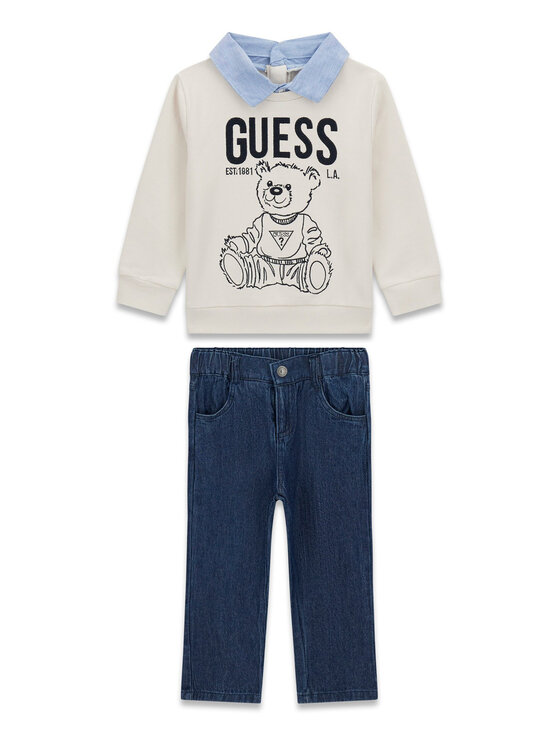 Guess Guess Komplet bluza in hlače iz blaga N6RG06 K82T0 Pisana Regular Fit