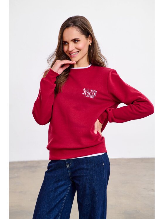 NAOKO NAOKO Bluza Jingle Ladies Czerwony Reglan Fit
