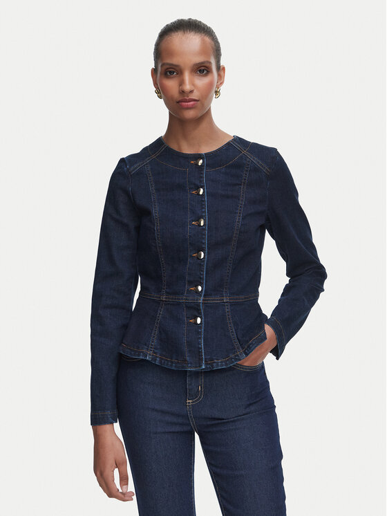 Rinascimento Rinascimento Giacca di jeans CFC0129939003 Blu scuro Slim Fit