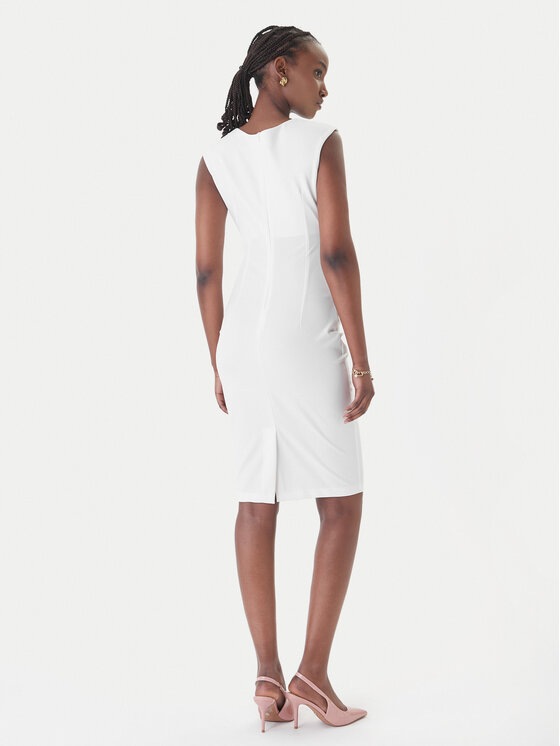 Rinascimento Rinascimento Kokteilikleit CFC0127683003 Valge Slim Fit