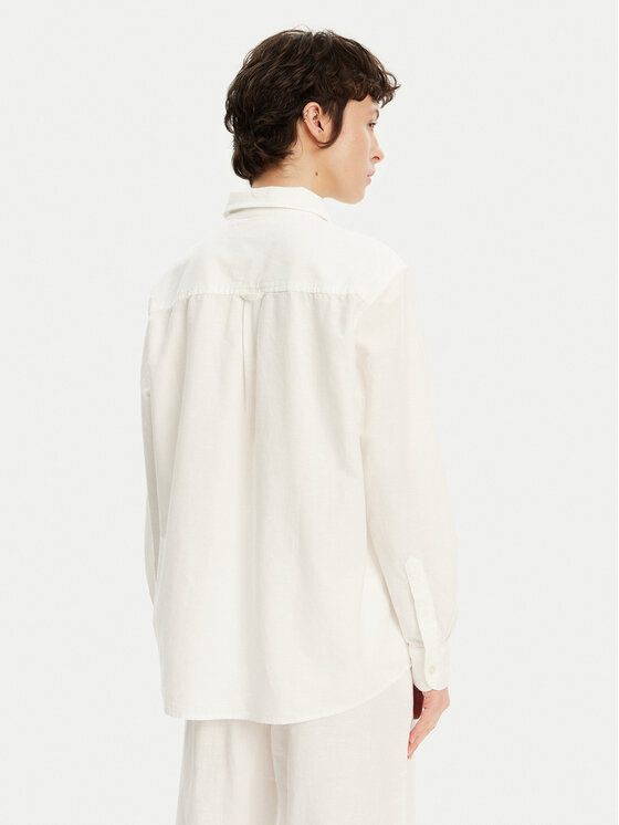 Tommy Jeans Tommy Jeans Cămașă DW0DW20292 Écru Relaxed Fit