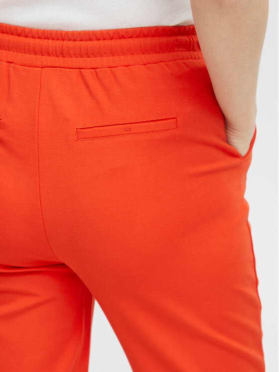 Fransa Fransa Kalhoty z materiálu 20605622 Červená Regular Fit