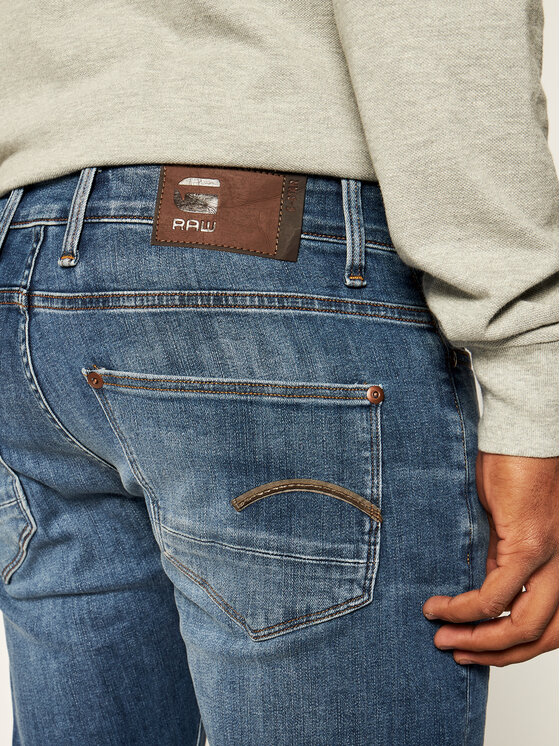 G-Star Raw G-Star Raw Jeansy Revend 51010-8968-6028 Granatowy Skinny Fit