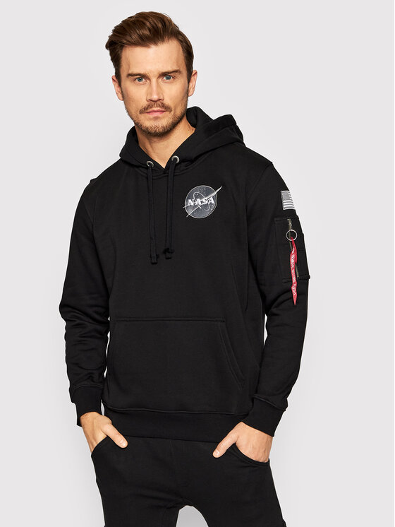 Alpha Industries Sweatshirt Space Shuttle 178317 Schwarz Regular Fit Modivo