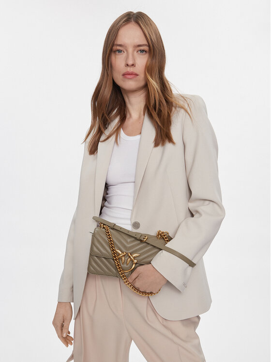PINKO PINKO Ročna torba Love One Mini Dc PE 24 PLTT 100074 A0GK Bež