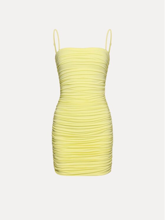 La Mania La Mania Letné šaty ZENDA Žltá Basic Fit