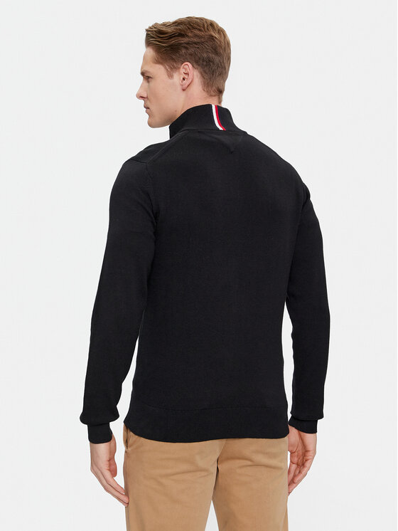 Tommy Hilfiger Tommy Hilfiger Kardigán MW0MW28050 Fekete Regular Fit