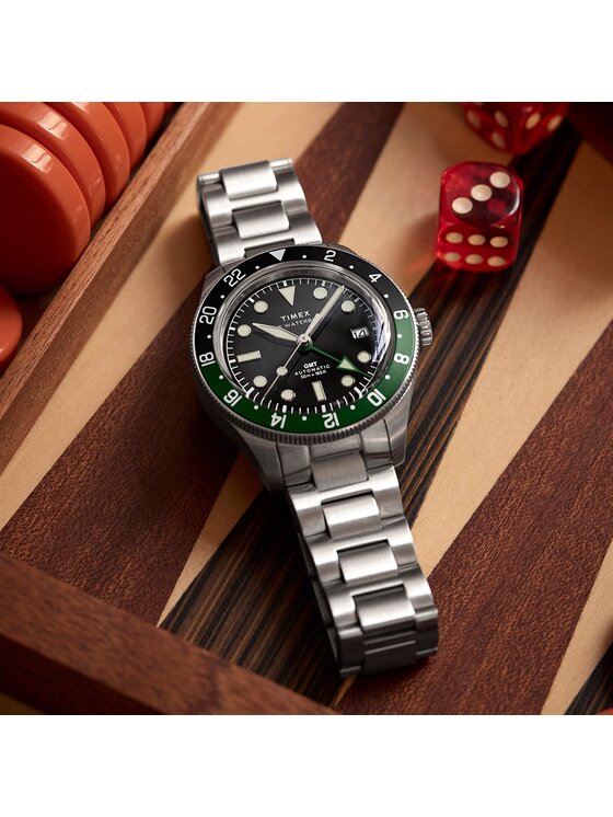 Timex Timex Zegarek TW2Y60800 Srebrny