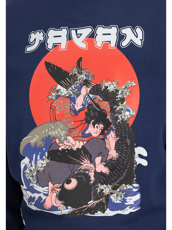 Alpha Industries Alpha Industries Bluza Japan Warrior Sweatshirt Granatowy Relaxed Fit