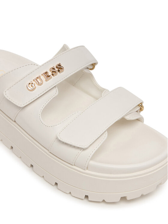 Guess Guess Šľapky FLJFAX ELE03 Écru