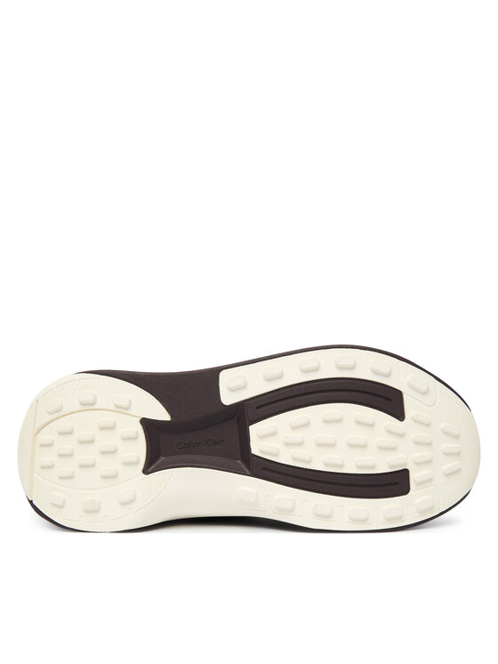 Calvin Klein Calvin Klein Sneakersy Chunky Runner Lace Up Sock Knit YW0YW02033 Brązowy