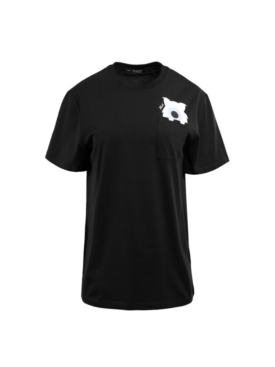 KARL LAGERFELD KARL LAGERFELD T-Shirt 241W1761-999_M Czarny Oversize