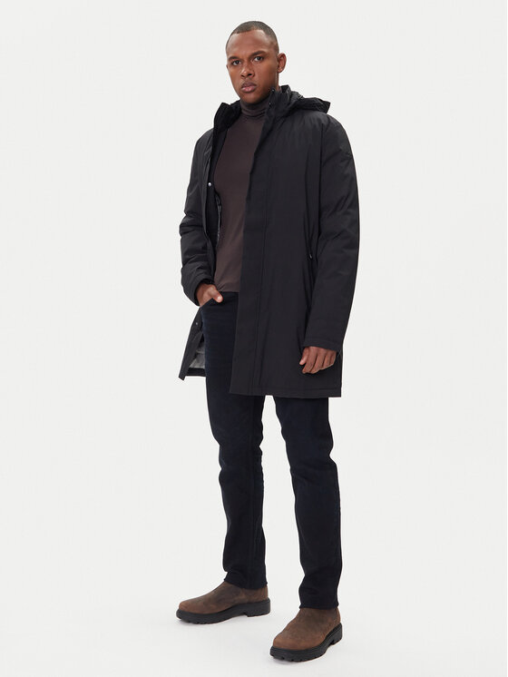 Geox Geox Zimný kabát Aurelio M5625K T3194 F9000 Čierna Regular Fit