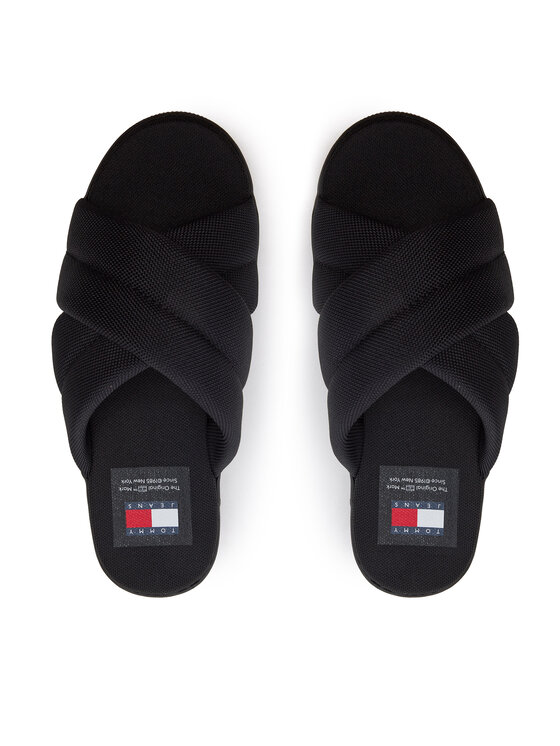 Tommy Jeans Tommy Jeans Ciabatte Tjw Lettering Flatform Sandal EN0EN02465 Nero