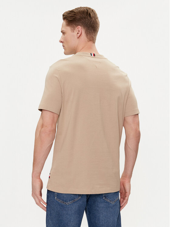 Tommy Hilfiger Tommy Hilfiger T-Shirt Track Graphic MW0MW34429 Beige Regular Fit