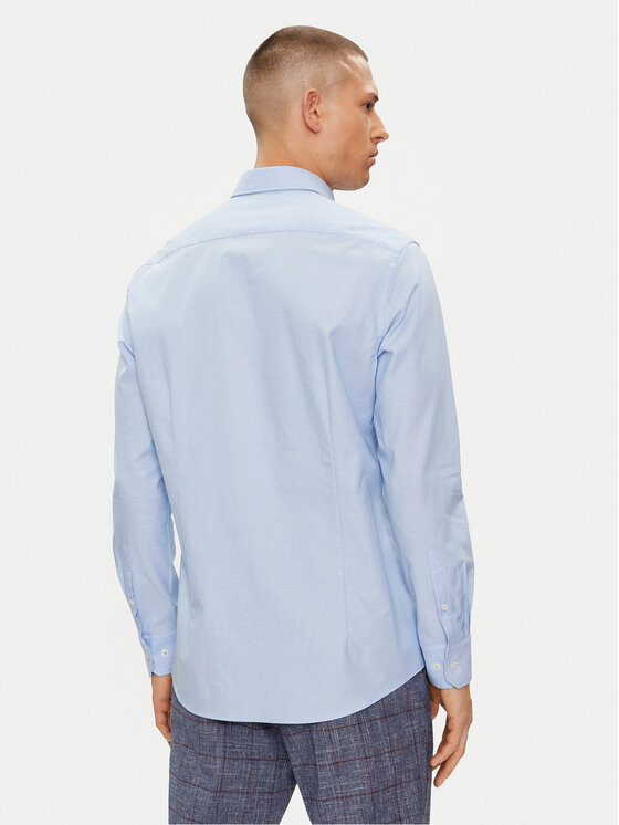 Bugatti Bugatti Πουκάμισο 9350 98800 Γαλάζιο Slim Fit
