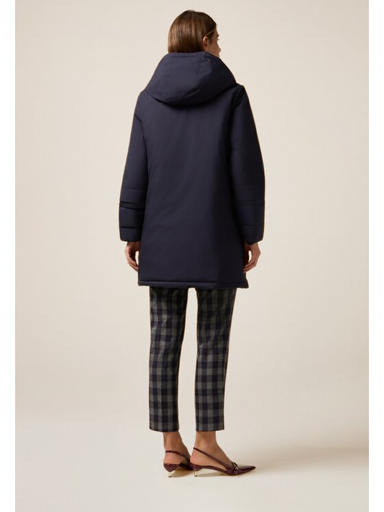 Oltre Oltre Giubbotto piumino F043R001462N034 Blu A-Line Fit