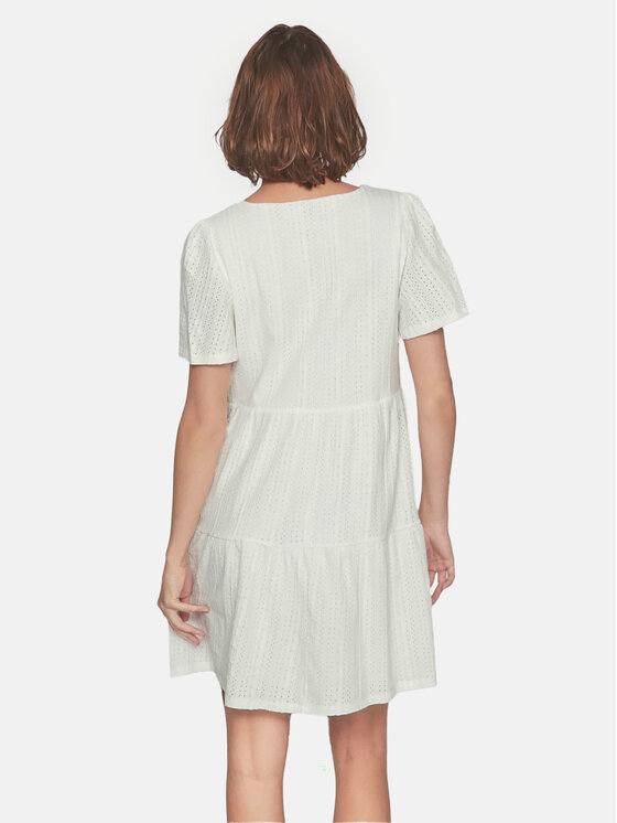 Vila Vila Sommerkleid Libre 14095564 Écru Regular Fit