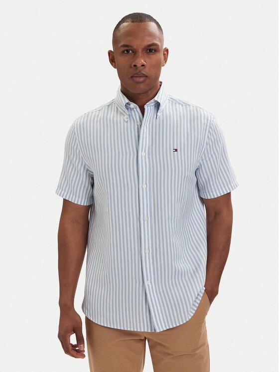 Tommy Hilfiger Tommy Hilfiger Marškiniai MW0MW42449 Šviesiai mėlyna Regular Fit