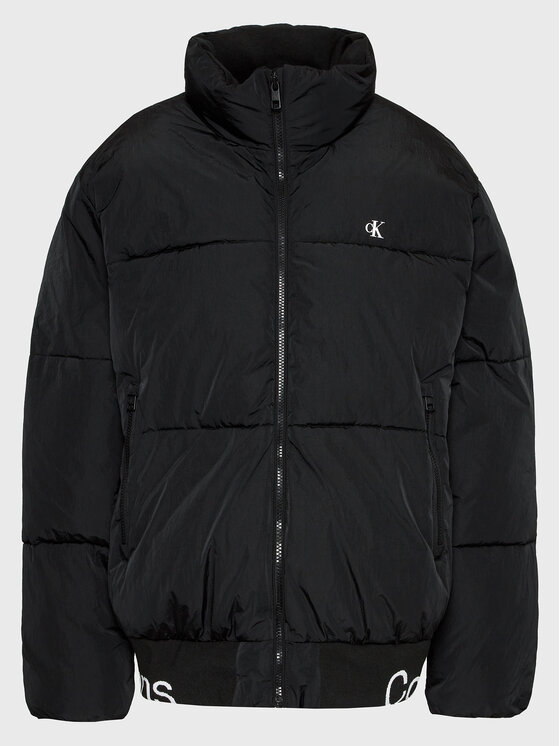 Calvin Klein Curve Puhovka J20J220151 Črna Relaxed Fit