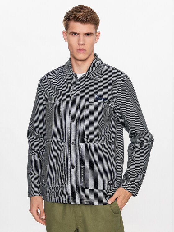 Vans Ubergangsjacke Hickory Stripe Drill Chore Coat VN0008G2 Grau Regular Fit Modivo