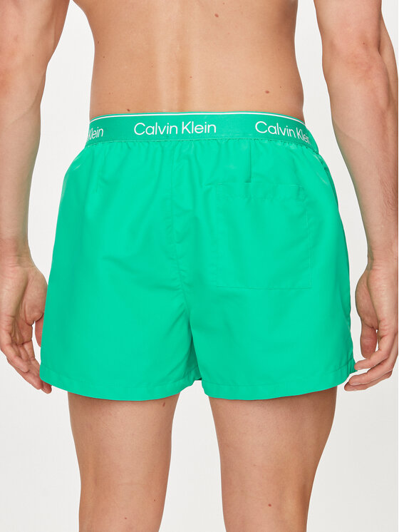 Calvin Klein Swimwear Calvin Klein Swimwear Plavecké šortky KM0KM01007 Zelená Regular Fit