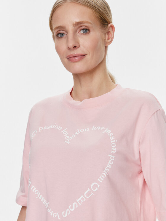 Guess Guess Tričko V4RI07 K8FQ4 Ružová Boxy Fit