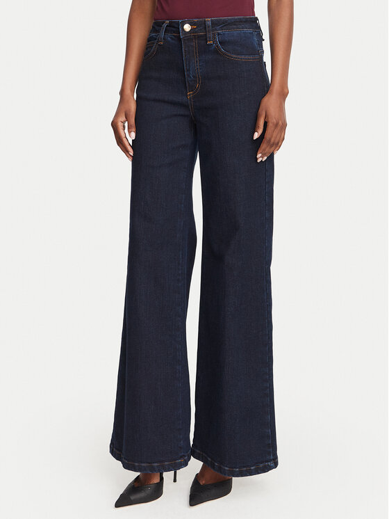 Rinascimento Blugi CFC0129938003 Bleumarin Wide Leg