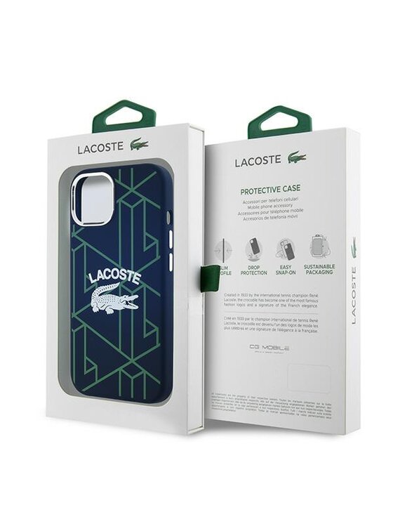 Lacoste Lacoste Etui na telefon Apple iPhone 15 Granatowy