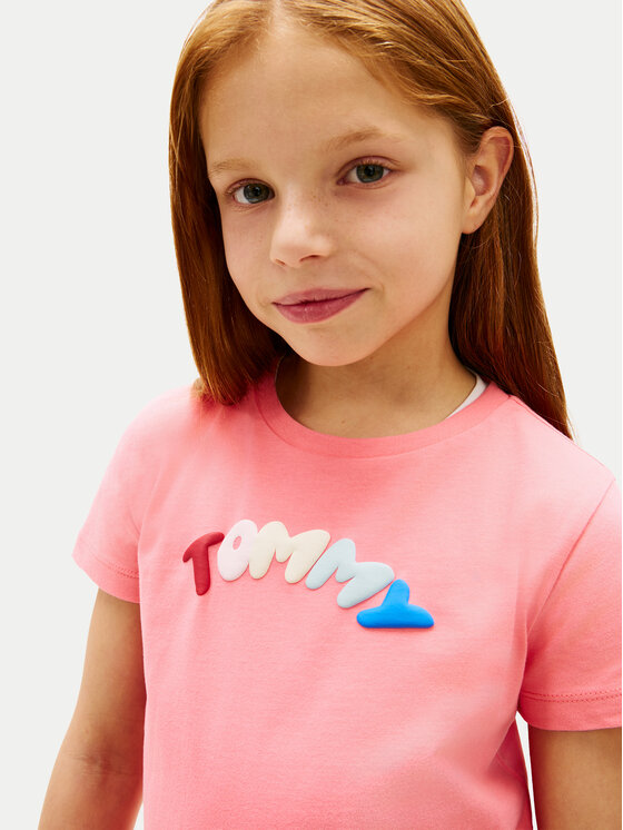 Tommy Hilfiger Tommy Hilfiger T-shirt KG0KG09246 Rosa chiaro Regular Fit