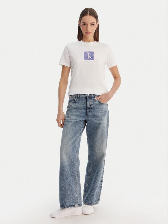 Calvin Klein Jeans Calvin Klein Jeans T-Shirt LV047F819G Bílá Classic Fit