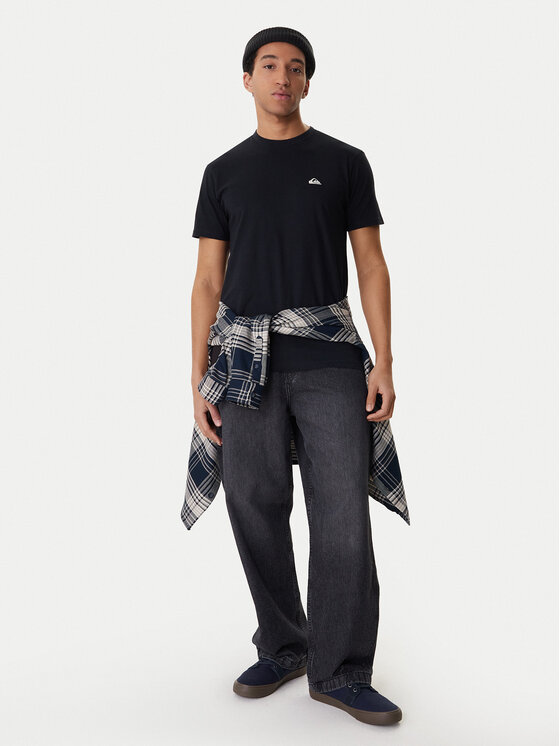 Quiksilver Quiksilver Majica Basic Ss EQYZT07711 Črna Regular Fit