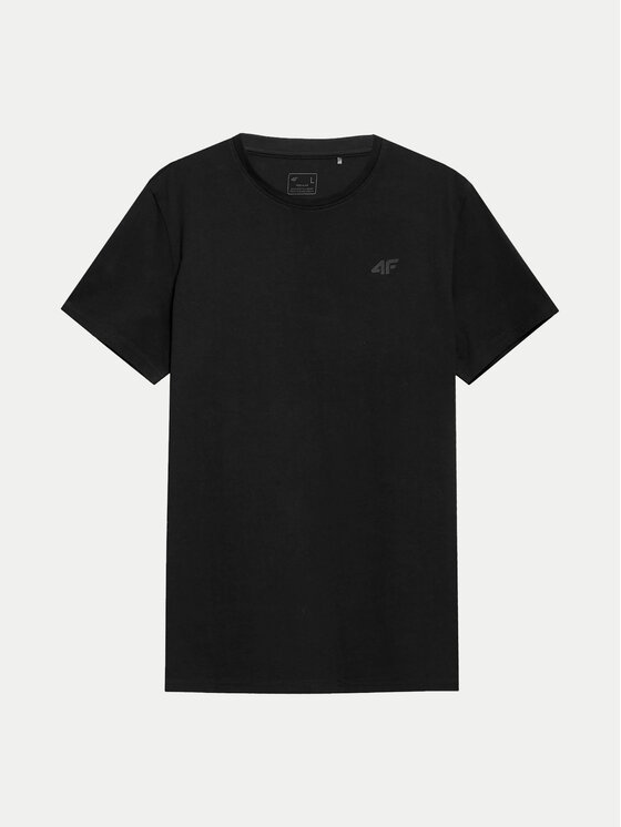 4F 4F Tričko 4FWSS24TTSHM1154 Čierna Regular Fit