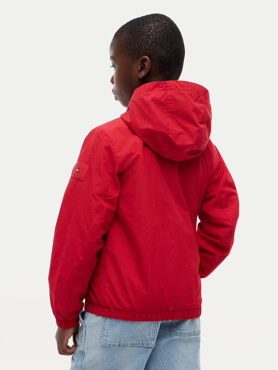 Tommy Hilfiger Tommy Hilfiger Wiatrówka Windbreaker KB0KB10587 Czerwony Regular Fit