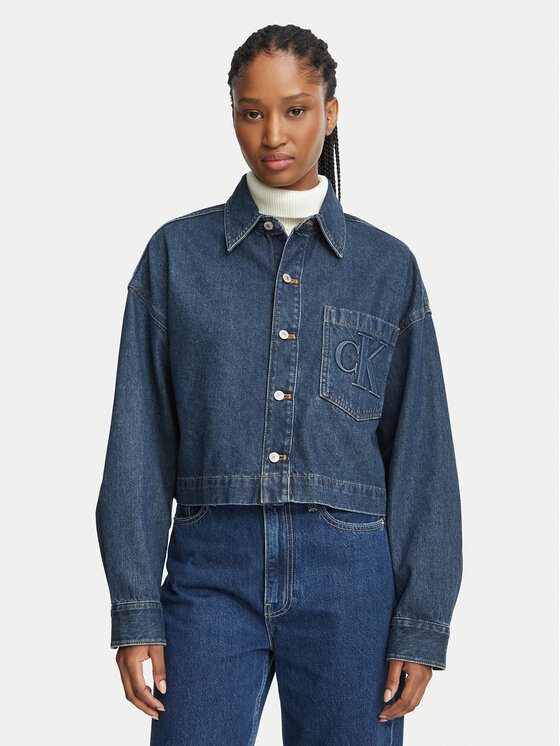 Calvin Klein Jeans Calvin Klein Jeans Džinsa jaka LV047H921G Tumši zils Regular Fit