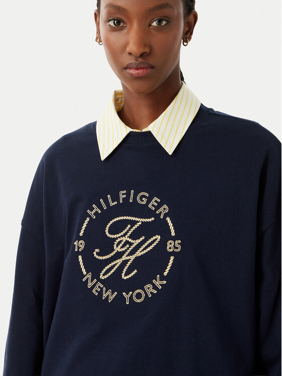 Tommy Hilfiger Tommy Hilfiger Суитшърт WW0WW50969 Тъмносин Relaxed Fit