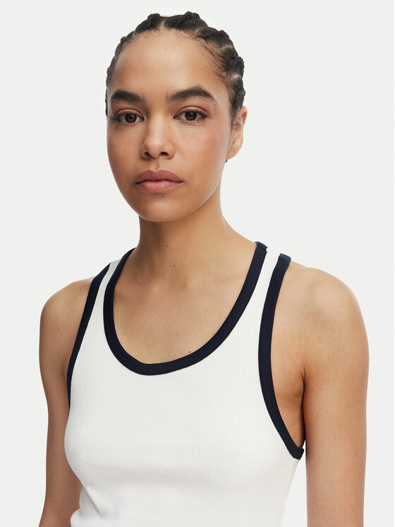 Tommy Hilfiger Tommy Hilfiger Top UW0UW06308 Alb Regular Fit