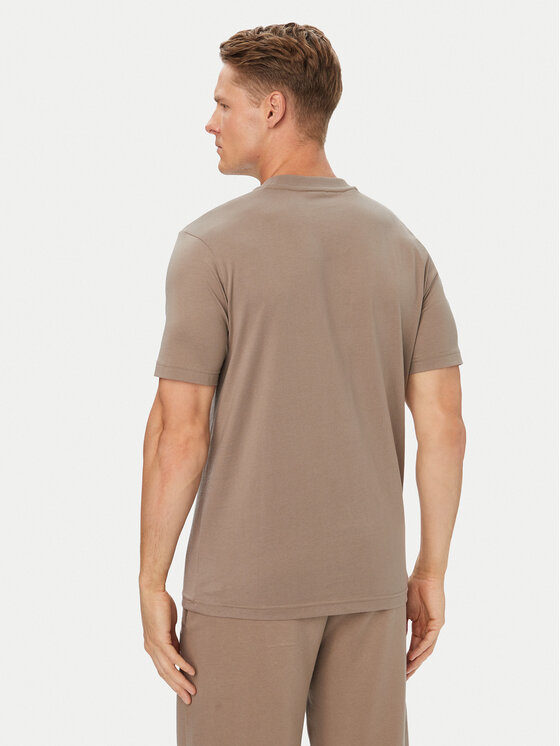 BOSS BOSS Majica Logo 50553652 Temno bež Regular Fit