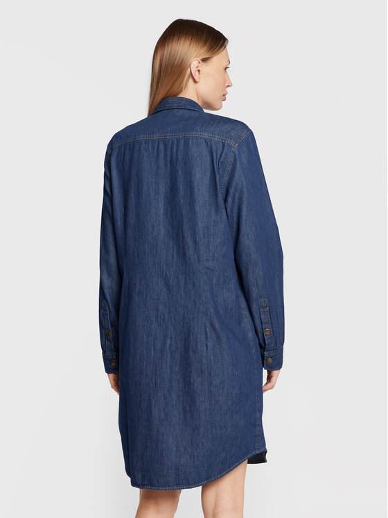 Lee Lee Sukienka koszulowa L50DCLDK 112321265 112321265 Granatowy Regular Fit