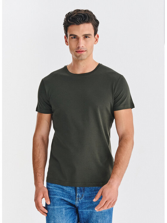 Pako Lorente Pako Lorente T-Shirt P000B-TT-005 Zielony Regular Fit