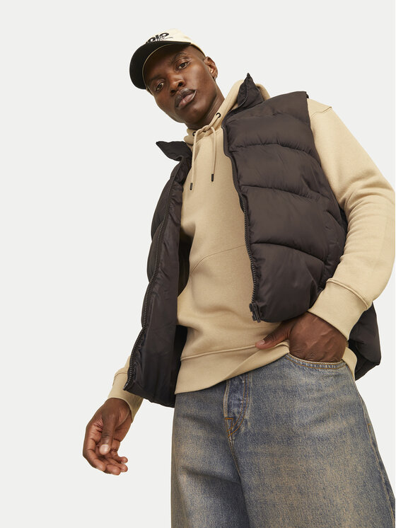 Jack&Jones Jack&Jones Αμάνικο Μπουφάν Moon 12256860 Μαύρο Regular Fit