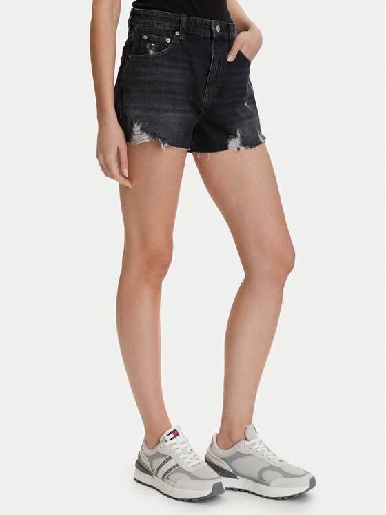 Tommy Jeans Tommy Jeans Kratke traperice DW0DW22687 Crna Regular Fit