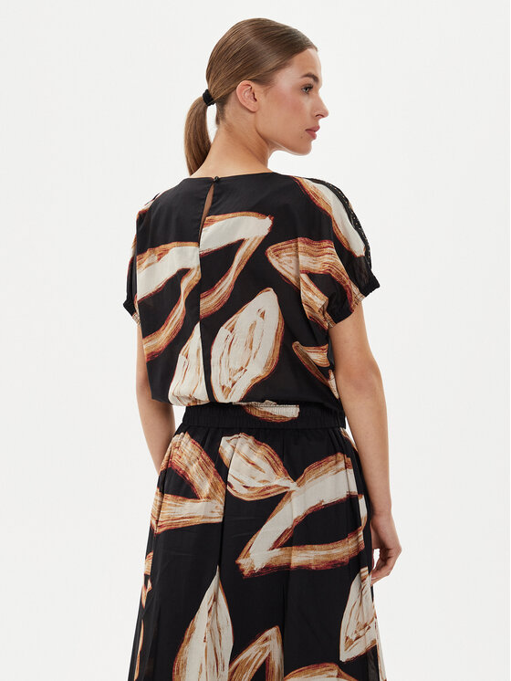 DKNY DKNY Blúz P4EA0X37 Fekete Oversize
