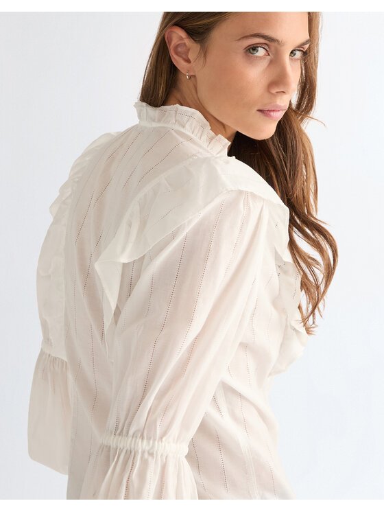 Wrangler Wrangler Koszula ROMANCE BLOUSE Biały Slim Fit
