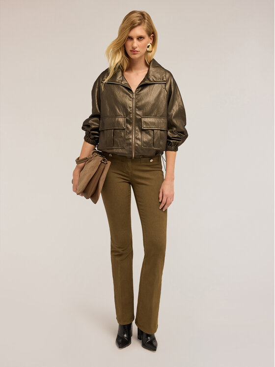 Motivi Motivi Giacca in similpelle R333Q001056N035 Verde Over Fit